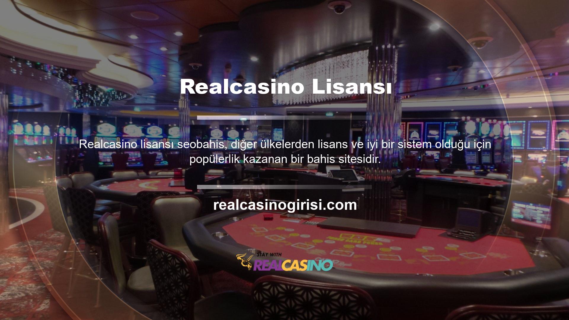 Realcasino sitesi için bir bonus almak için üyelerin bunu istemeleri gerekir